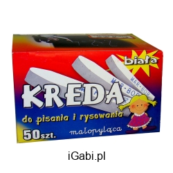 KREDA SZKOLNA BIAŁA 50SZT